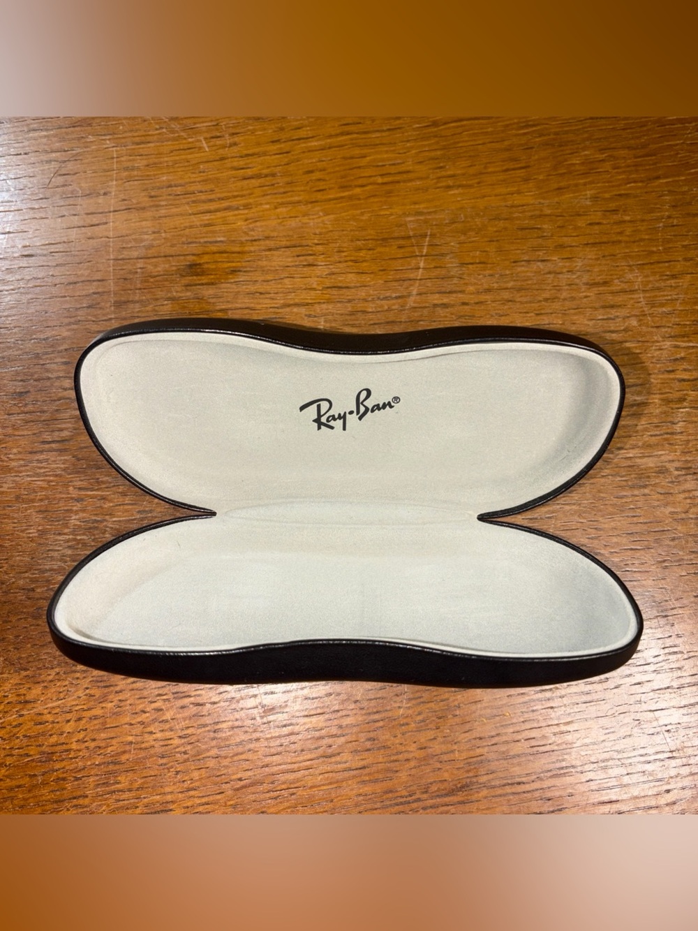 Ray-Ban Black Exterior with Cream Interior Hard Sunglasses Case